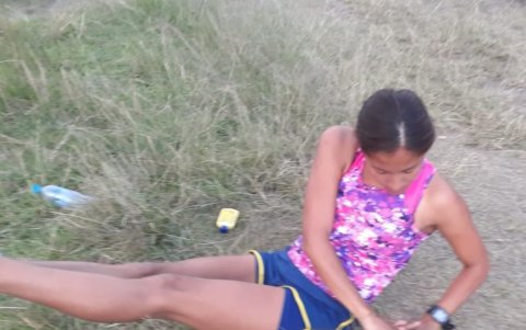 La marchista Karla Jaramillo tiene planificado continuar con la rutina en su hogar en Ibarra.