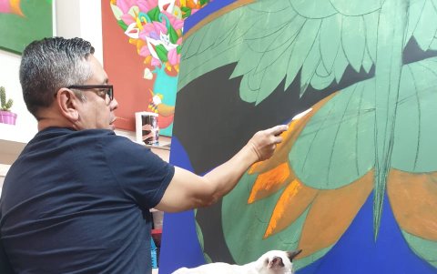 Xavier Portilla disfruta del arte durante el encierro impuesto por la pandemia.