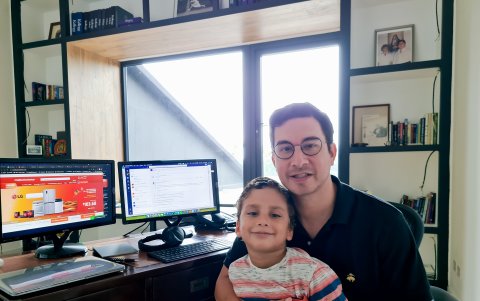 Juan Carlos Salame y su hijo Ernesto.