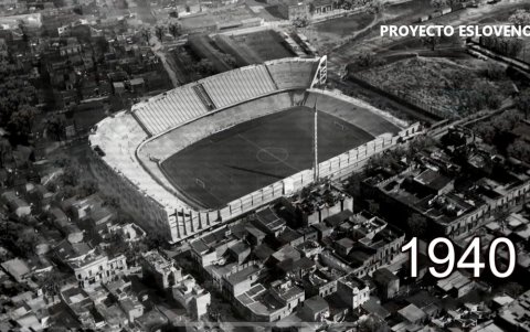 El escenario deportivo cuando estuvo listo para su apertura.