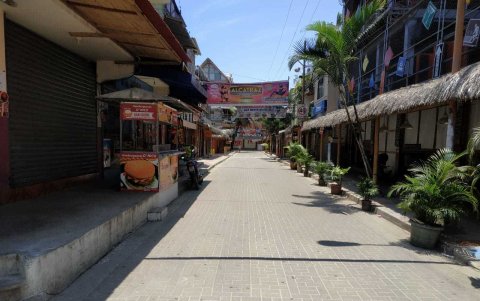 El balneario se encuentra paralizado ante el cierre de bares y discotecas.