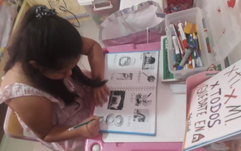 Los alumnos de Fasinarm empezaron en mayo un proceso de reforzamiento en casa.