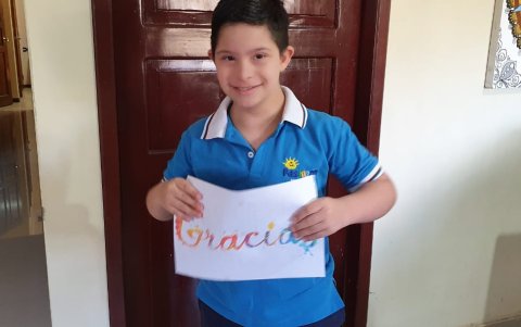 Los chicos agradecen en las redes sociales el apoyo que recibe la institución.