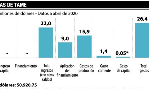 El presupuesto de Tame en este año