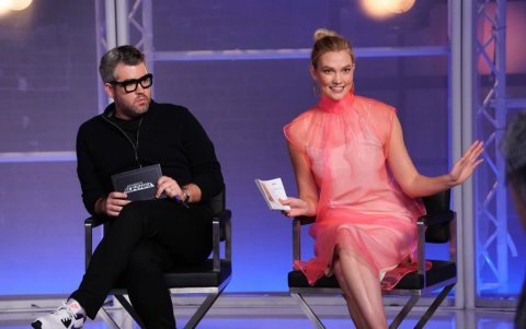 Karlie Kloss durante el programa 'Project Runway'
