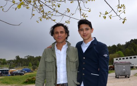 Jaime Zapata y su hijo Mael.