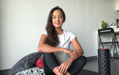 Samy vive en Montpellier (Francia) desde septiembre de 2019. Durante la época de aislamiento entrenó en su departamento.