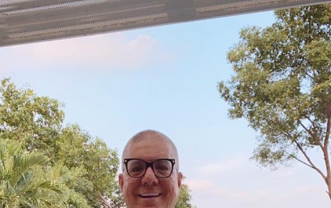 Con su hija, Vitoria.