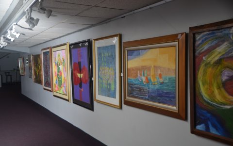 Las pinturas se encuentran expuestas en la pinacoteca del Teatro Centro de Arte.