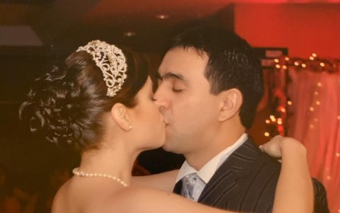 Durante la boda, la pareja siempre se mostró su afecto.