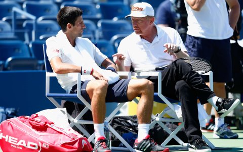 Boris Becker (d) tiempo atrás fue entrenador de Novak Djokovic.