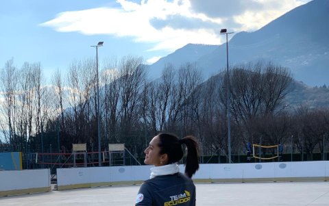 La patinadora María Eduarda Fuentes se encuentra en Italia desde mediados de febrero y su estadía se extendió por la pandemia de COVID-19.