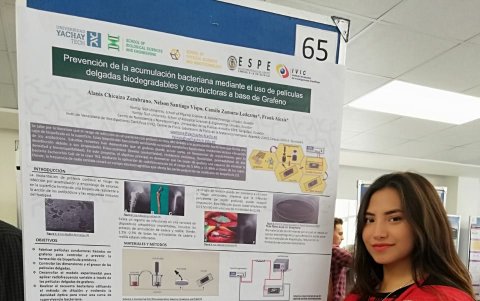 Tras esa presentación, Chicaiza fue invitada a la “IX Escuela Internacional Nanoandes Chile 2019”.