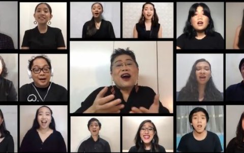 El grupo de Filipinas había participado antes del festival y ahora lo hizo de manera virtual.