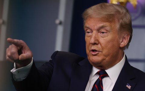 El presidente Trump durante una rueda de prensa en la Casa Blanca esta semana.