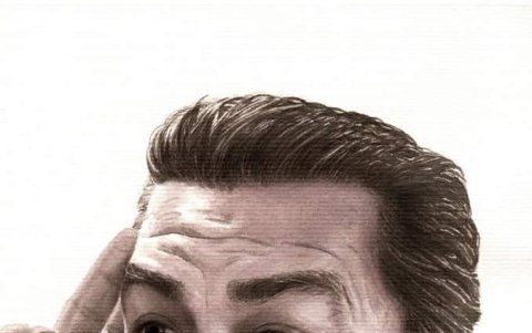 Andrea Pesantes usó vino para retratar a Gastón Macías y ganó el primer concurso del proyecto.