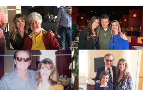 Daniela Creamer junto a personajes del cine.