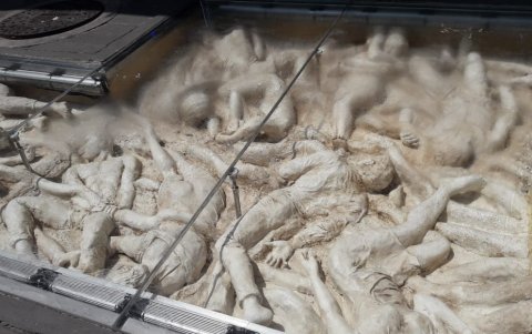 Un aspecto de la obra en la calle Rumichaca.