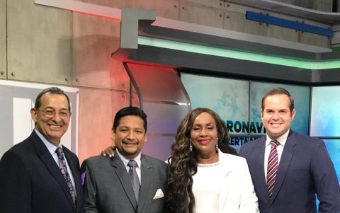 Hugo Gavilánez, Carlos Julio Gurumendi, 'La Bombón' y Julio César Saona.