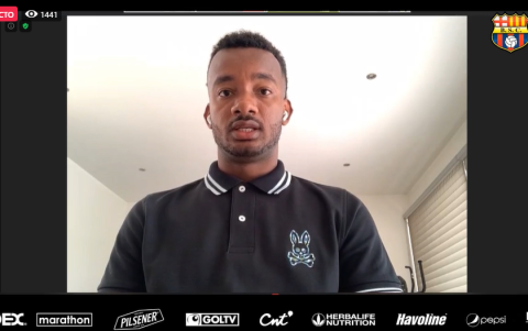 Jefferson Orejuela fue presentado vía Zoom por la directiva de Barcelona.