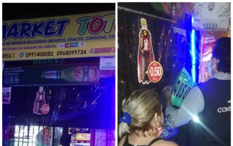 Control. La policía clausuró cuatro locales que funcionaban fuera del horario de toque de queda.