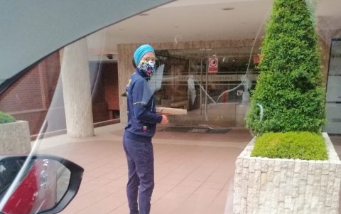 Actividad. La atleta, en una de las entregas. No ha dejado de entrenar.