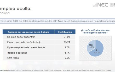 Las personas dejan de buscar empleo, tras no hallar resultados.