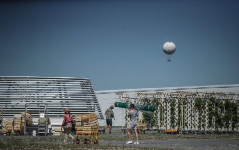 PARÍS. Así luce el movimiento diario de producción de este huerto que ocupa 14.000 metros cuadrados y tiene una vista preferencial a la Torre Eiffel.