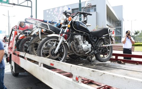 Operación. 21 motocicletas fueron retenidas durante el control.