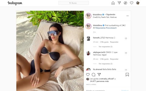 La cuenta de la esposa de Felipe Caicedo, con múltiples mensajes.