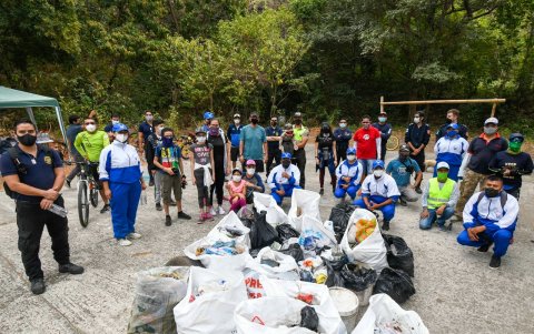 Resultado. Alrededor de 20 sacos de desechos se recolectaron en la actividad.