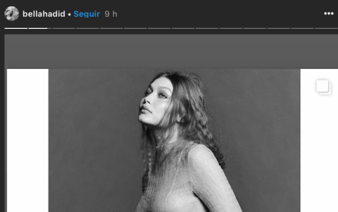 Mensaje de Bella Hadid a su hermana Gigi.