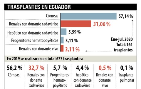 Los trasplantes en Ecuador.