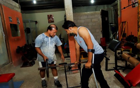 El gimnasio, a decir de Harold, lo ayuda a mantener el optimismo.
