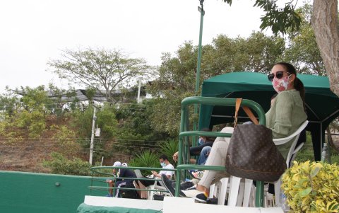 Los pocos asistentes al torneo cumplieron con todas las medidas de bioseguridad.