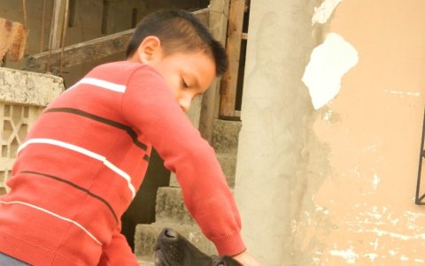 Hecho. En el barrio, todos juegan con Brauny y Ely. Esta última, la que intentó también proteger a la mujer.