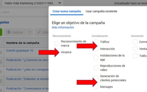 Configuración de anuncios.