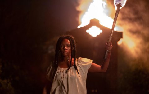 Janelle Monáe en una obra de teatro.