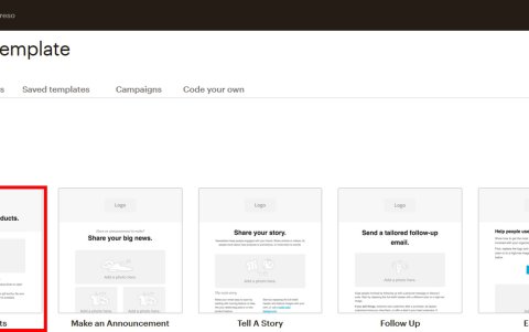 Seleccionar una plantilla para el mail.