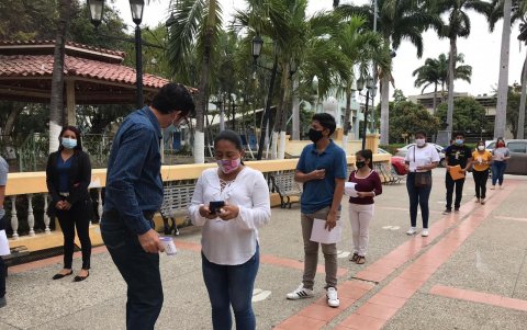 A los estudiante se les tomó la temperatura en las sedes donde se presentaron a rendir la prueba.