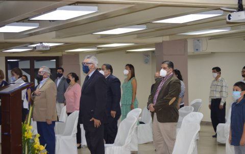 Los invitados asistieron a ceremonia, con todas las medidas de bioseguridad.