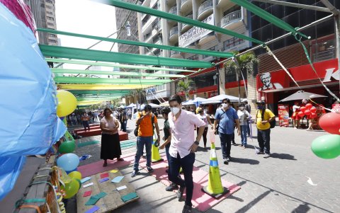 Durante la jornada, hubo stands de juegos para niños y adultos.