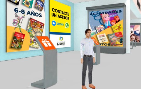 Captura Feria del LibrEn cada stand están habilitados espacios virtuales para interactuar con los representantes de cada espacioo