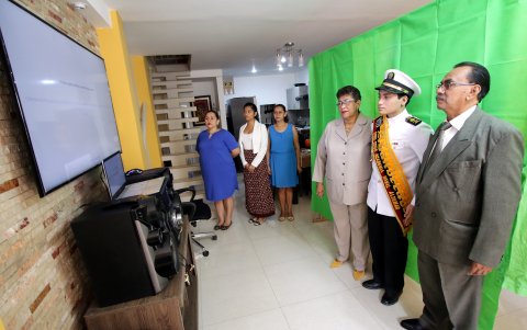 Espacios. El acto cívico se desarrolló de manera virtual.