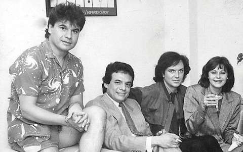 En orden de aparición: Juan Gabriel, José José, Camilo Sesto y Rocío Durcal.