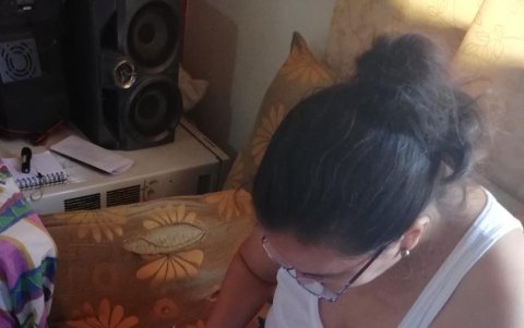 Karen Quinde participó en la jornada virtual en defensa de las islas.