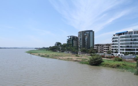 En La Puntilla son algunas las viviendas de diversas ciudadelas que tienen como vecinos estos lotes, originados como producto d ela naturaleza.