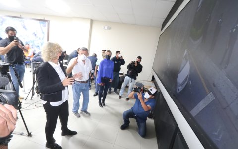 A través de las cámaras de la Corporación de Seguridad Ciudadana de Guayaquil se pudo observar el desarrollo del simulacro.