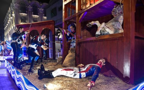 En la ceremonia hubo muestras que evocaron la historia de la ciudad.