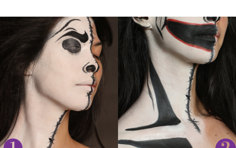 Paso a paso del rostro doble.